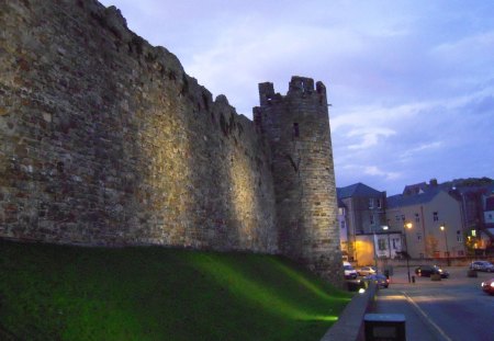 Walled city in Wales - ancient stonework, beautiful wales, castles, walled cities