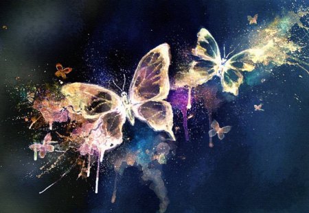 Magic Butterflies - dark, butterfly, fantasy, magic