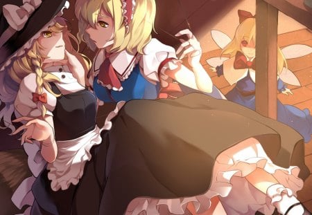 Anime - strings, touhou, anime, alice margatroid, kirisame marisa