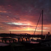 sunset in ALTINOLUK,Turkey