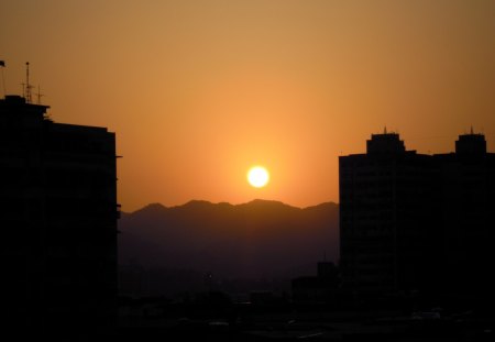 Time to go home - calm, quiet, end, alch, beautiful, photo, orange, mountain, dark, liuchia, taiwan, sky, building