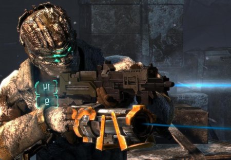 Dead Spce 3 Dual Guns - blood, space, mature, dead, horror, dead space 3, dual guns