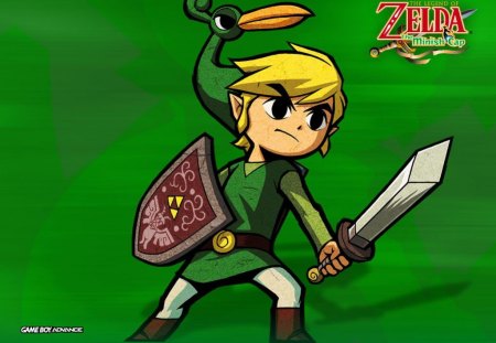 Minish Cap - toon link, minish cap, sword, cute, the legend of zelda