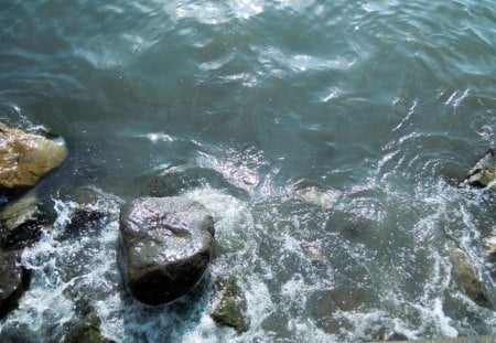 Waves - liuchia, alch, water, wave, rocks