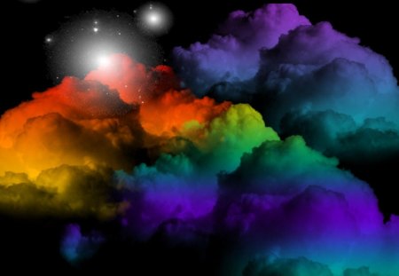 Magical Clouds - skies, rainbows, stars, clouds