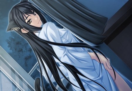 Shino Watanuki - cg, game, neko, girl, tail, long hair