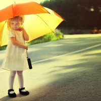 Cute umbrella girl