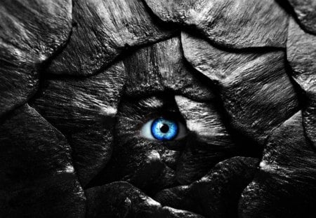 Blue eye - abstract, eye, fantasy, blue