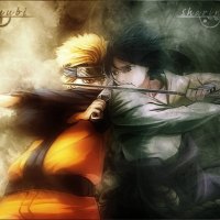 Naruto and Sasuke Kyuubi and Sharingan