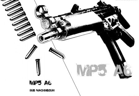 MP5 A6 - arma, linda, fuzil, municao