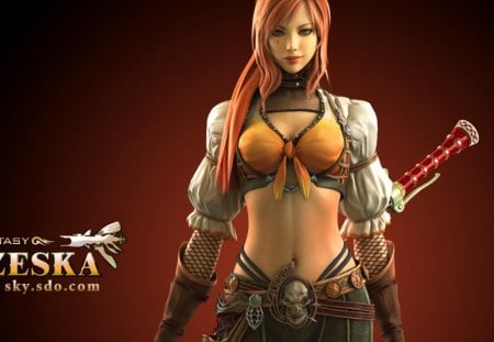 Lazeska - girl, women, lazeska, video game