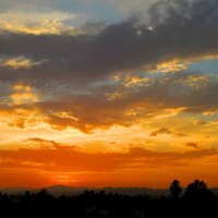 orange sky sunset 