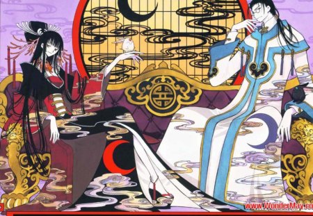 Yuko And Clow Reed - yuko, dimensional witch, xxxholic, clow reed