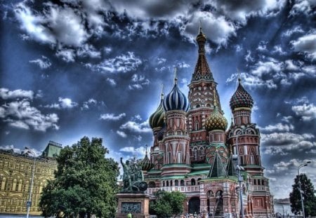 	St.-Basils  Cathedral - saint basil, church, cathedral of saint basil, russian, cathedral, hdr