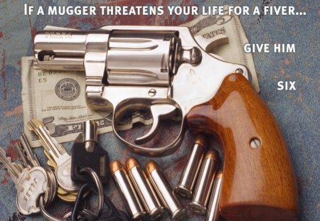 six a mugger - gun, sixer, pistol