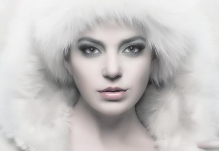 snow white - fur, pretty, model, photography