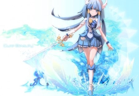 Aoki Reika - anime, aoki reika, water, girl, long hair