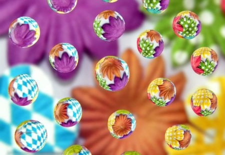 Colorful Drops - bright, nice, beautiful, water, drops