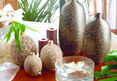 Home fresh energy - vase, frfeng shui, energy, original, fashion, table, light, precious, flowers, wonderful, enterngement, white, green, arra, living room