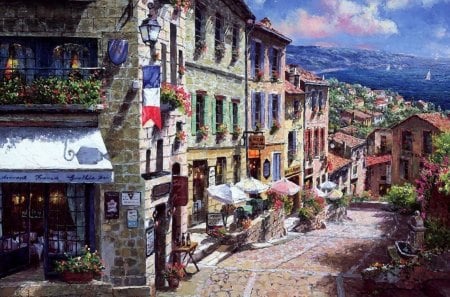 Street in france - beauty, paint, street, france