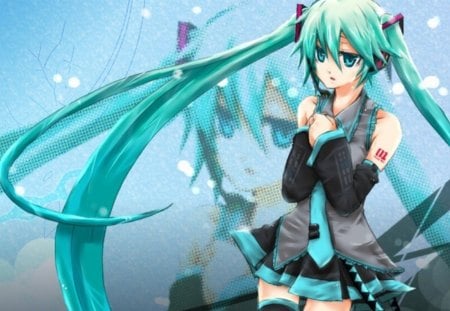 Hatsune Miku - aqua, thigh highs, thighhighs, music, anime girl, stockings, white, art, amazing, cool, reflection, aqua eyes, artistic, hatsune miku, skirt, headsets, leggings, song, stunning, vocaloids, program, vocaloid, beautiful, diva, beauty, nice, twintail, singer, aqua hair, black, virtual, pretty, idol, anime, miku, cute, twin tail, girl, cg, hatsune, microphone, blue, headphones, awesome, digital