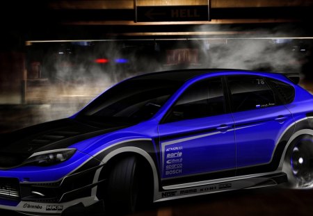 Car Blue Modify - car, blusa, pintura, tuning, photoshop, carro