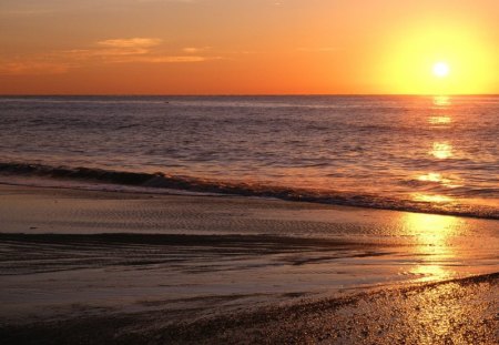 Sunrise over the Atlantic - ocean, nature, sunrise, sea