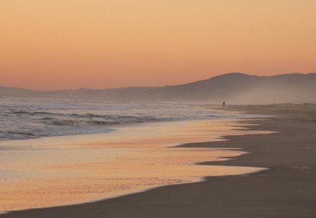 Tranquility - tranquility, calm, beach, shore, sunset