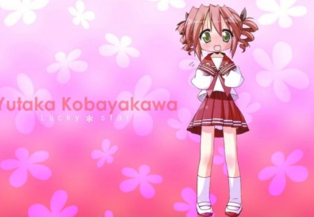 Yutaka Kobayakawa - yutaka, girl, lucky star, kobayakawa, pink, anime, sweet, cute