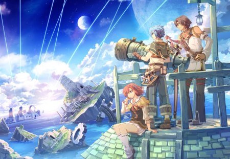 Nayuta no Kiseki - cg, game, adventure, sky, ruins