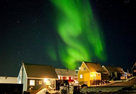 AURORA  BOREAL - luz, natureza, verde, frio, fenomeno