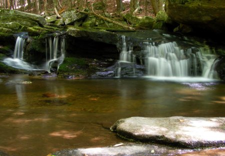 Buttermilk Falls - waterfalls, forest, water, rocks