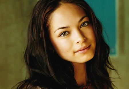 Lovely girl - face, cute, actress, girl, eyes, lips, kristin kreuk, smile, hair