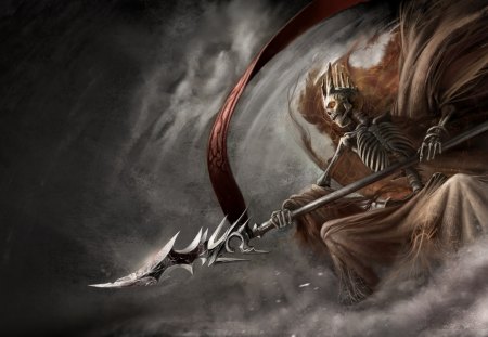 Grim Reaper - grim reaper, skeleton, weapon, dark, skull