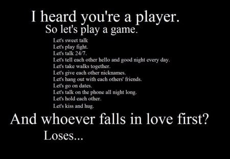 Love Game - love, saying, game, words