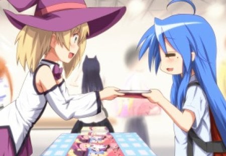 Luky star - lucky star, girl, anime, konata, cute, crossover