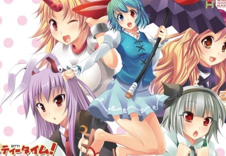 Touhou - bicolored eyes, touhou, girl, game, cute, bunnygirl