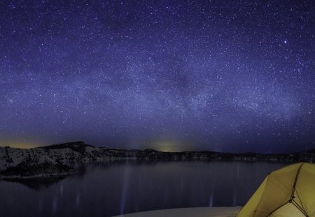 ethereal beauty - night, ice, sky, stars