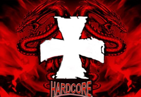 HARDCORE SCHWEIZ - hardcore, schweiz, black, gabbernetz, white, gabber, dragon, red, cyrillotekk, switzerland