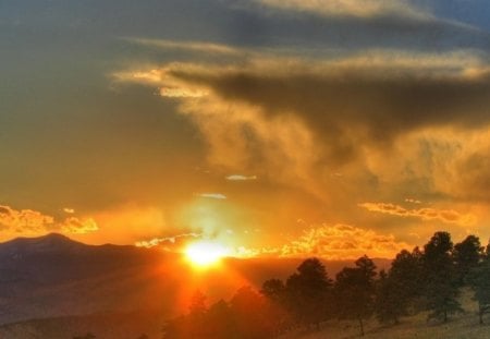 Caida del sol - sunsets, sol, nature, paisaje