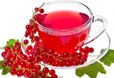 Red Tea For DN Friends. - red, tea, grapes, currents, cup