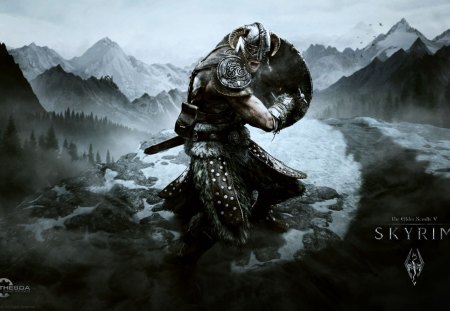 Skyrim Aerial Attack - game, the elder scrolls v, rol, skyrim