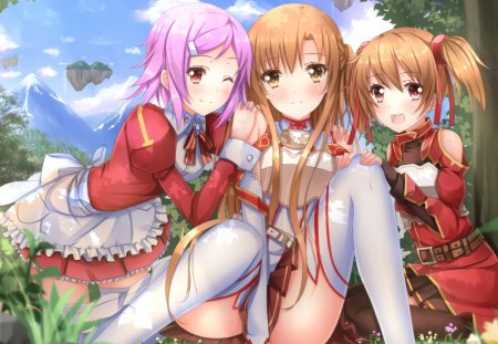 Ayano Keiko, Shinozaki Rika & Yuuki Asuna