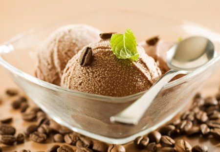 Ice cream - ice cream, cream, sugary, coffee, food, chocolate, sweet