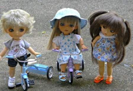 childhood fun cute - fun, bicycle, so cute, doll