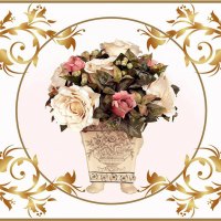 ANTIQUE ROSE FLOWER ARRANGEMENT