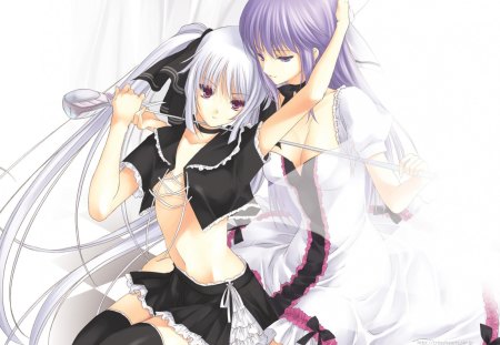 Kooh and Arin - white, online, game, pangya, 2girls