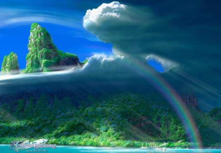 Kagaya Art: Rainbow and Clouds - carmenmbonilla, annateaa, talana, bluejordan, stalker10, starangel12greenfroggy1, momo102, moondreamer, crieswolf, berandalebeautynature