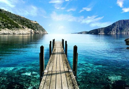 pier - lakes, nature, sunset, outdoors