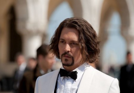 Johnny Depp - male, nice hair, handsome, actor, sexy look, elegant